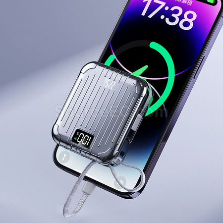 禮品訂造自帶雙線移動電源紀念品