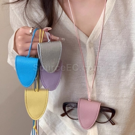 禮品訂造PU 磁吸掛繩眼鏡夾紀念品