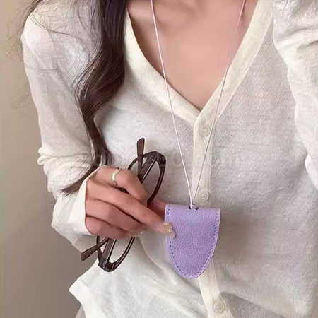 禮品訂造PU 磁吸掛繩眼鏡夾紀念品