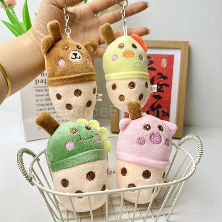 禮品訂造珍珠奶茶鑰匙扣紀念品