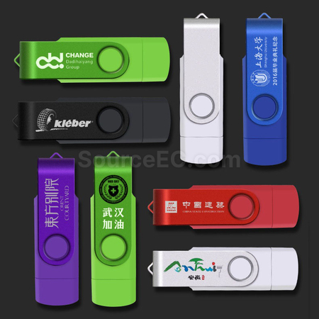 禮品訂造旋轉雙頭Type-C&USB手指紀念品