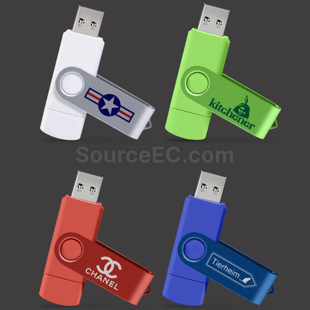 禮品訂造旋轉雙頭Type-C&USB手指紀念品