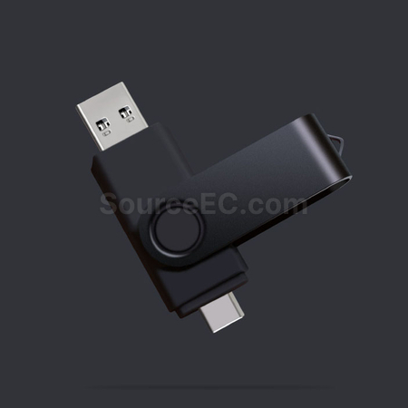 禮品訂造旋轉雙頭Type-C&USB手指紀念品