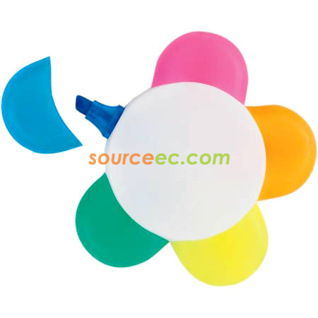 禮品訂造五色花螢光筆紀念品