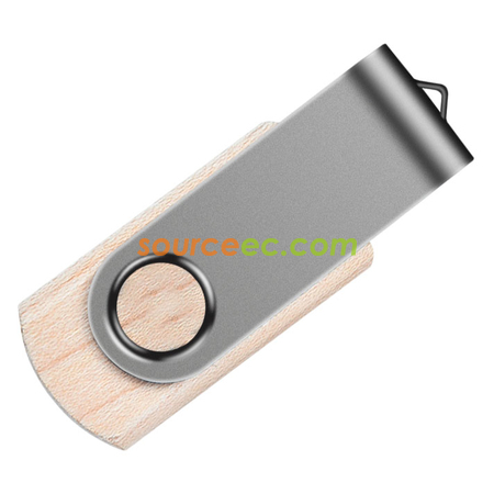 禮品訂造環保旋轉木製USB手指紀念品