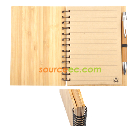 禮品訂造帶筆竹子環保記事本紀念品