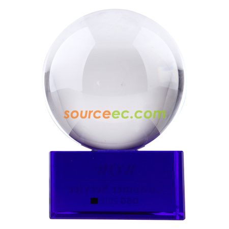 禮品訂造笑臉水晶座紀念品