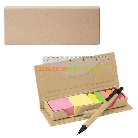 禮品訂造帶筆環保便條紙盒紀念品