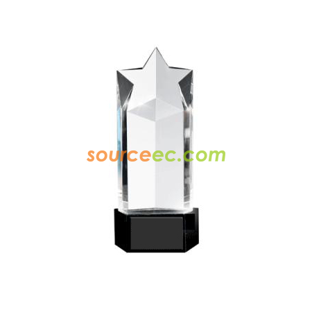 禮品訂造銀河之星水晶獎杯紀念品