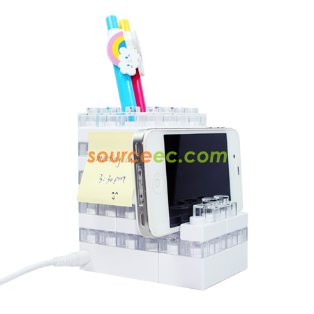 禮品訂造Gattola 多功能積木發光筆座/手機座(組合色)紀念品