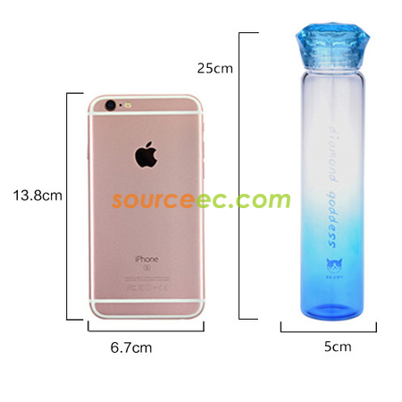 禮品訂造420ML鑽石女神玻璃杯紀念品