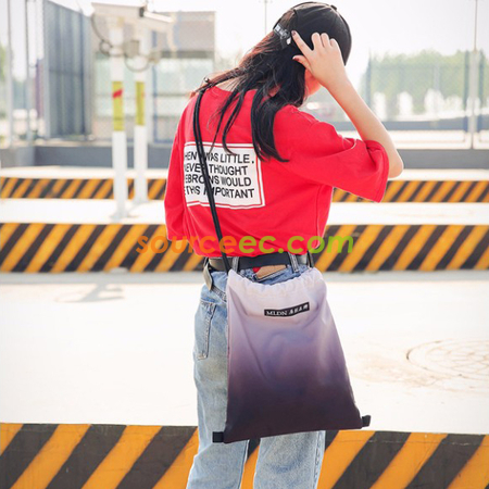 禮品訂造數碼印花抽繩袋紀念品