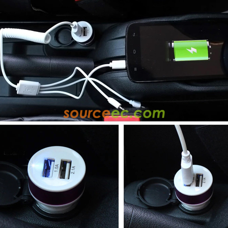 禮品訂造USB雙口車充紀念品