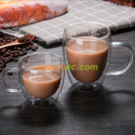 禮品訂造雙層玻璃咖啡杯紀念品
