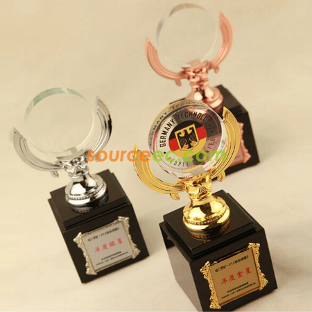 禮品訂造金屬水晶座紀念品