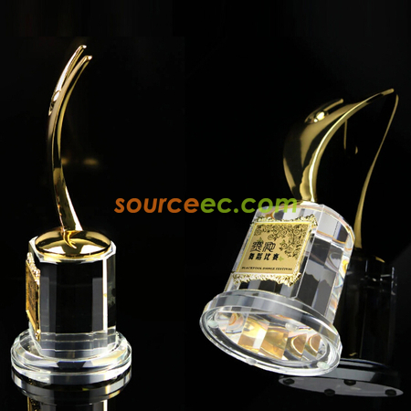 禮品訂造金屬水晶座紀念品
