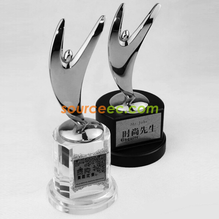 禮品訂造金屬水晶座紀念品