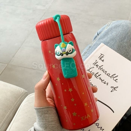 禮品訂造好運來幸運獅子保溫杯紀念品