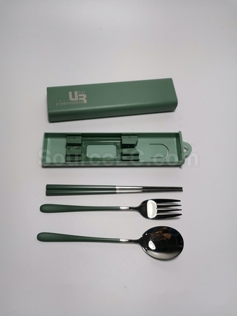 便攜可重用餐具 | 筷子套裝 | 環保餐具套裝 | 環保棉袋木製餐具套裝 | 不銹鋼環保餐具