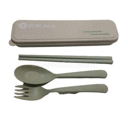 便攜可重用餐具 | 筷子套裝 | 環保餐具套裝 | 環保棉袋木製餐具套裝 | 不銹鋼環保餐具