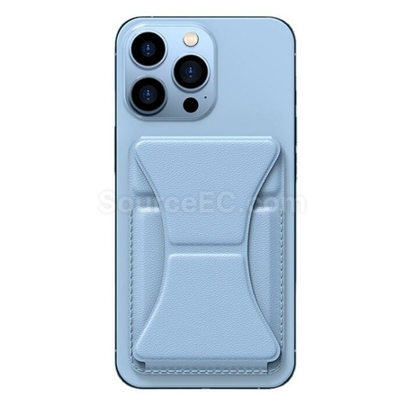 禮品訂造超薄背貼插卡仿皮手機支架紀念品