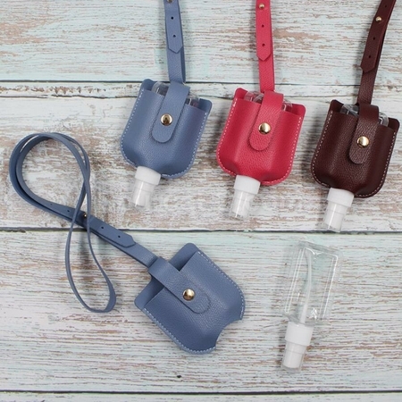 禮品訂造掛脖式消毒液噴霧皮套紀念品