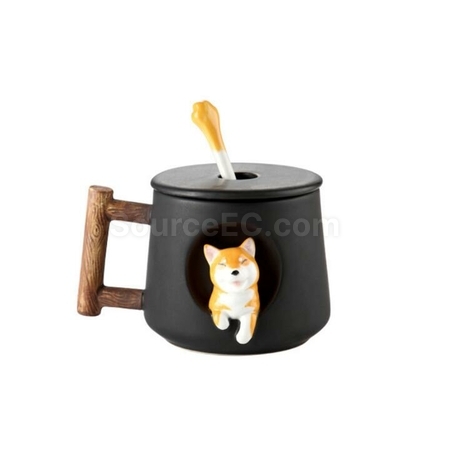 禮品訂造創意陶瓷萌狗狗杯紀念品
