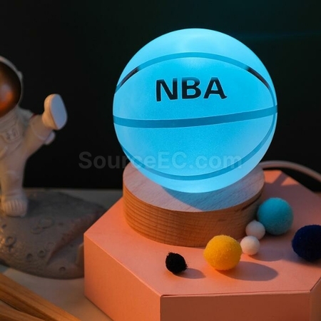 禮品訂造3D內雕USB七彩水晶球燈紀念品