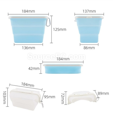 禮品訂造矽膠折疊散錢包款飯盒紀念品