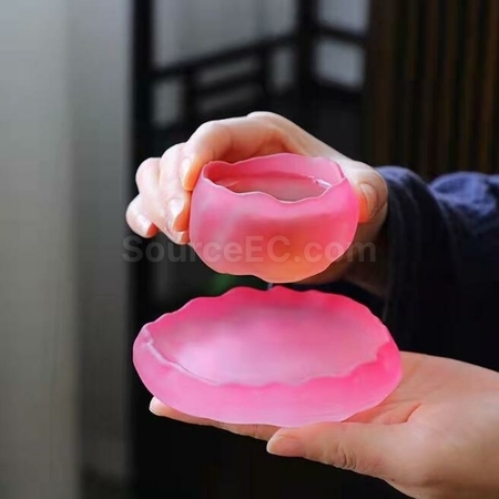禮品訂造磨砂琉璃初雪茶杯紀念品