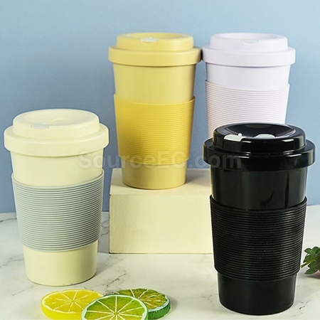 禮品訂造PLA環保帶蓋420ML咖啡杯紀念品