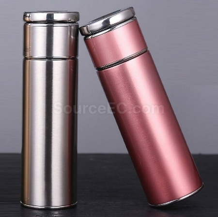 禮品訂造304不銹鋼陶瓷內膽茶水分離保溫杯紀念品