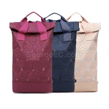 禮品訂造幾何菱格雙肩背包紀念品
