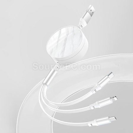 禮品訂造三合一伸縮充電線紀念品