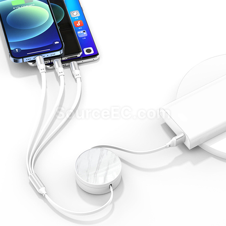 禮品訂造三合一伸縮充電線紀念品