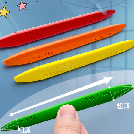 禮品訂造不髒手雙頭塑膠蠟筆油畫棒紀念品