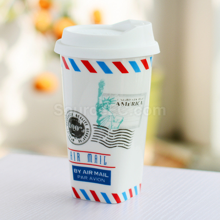 禮品訂造手寫留言杯(雙層陶瓷杯)紀念品
