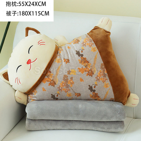 禮品訂造招財貓抱枕被紀念品