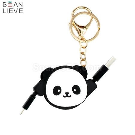 禮品訂造卡通熊貓伸縮數據線紀念品