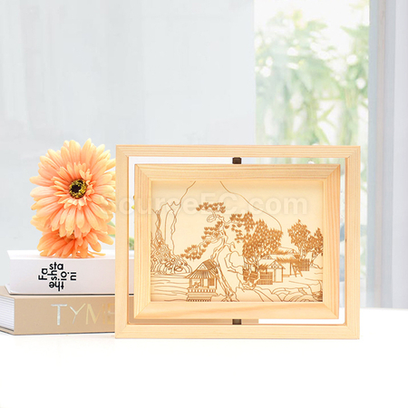 禮品訂造旋轉雙面木相框紀念品
