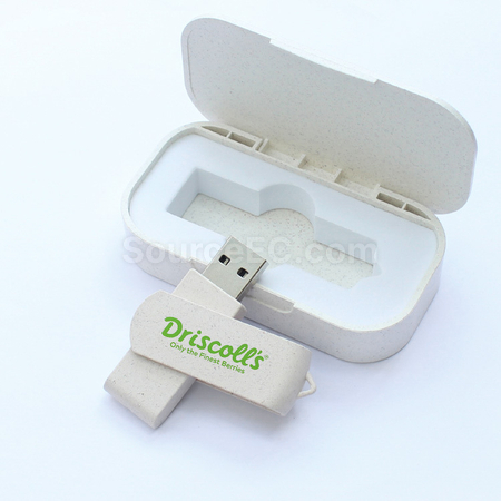 禮品訂造環保麥秸稈USB紀念品