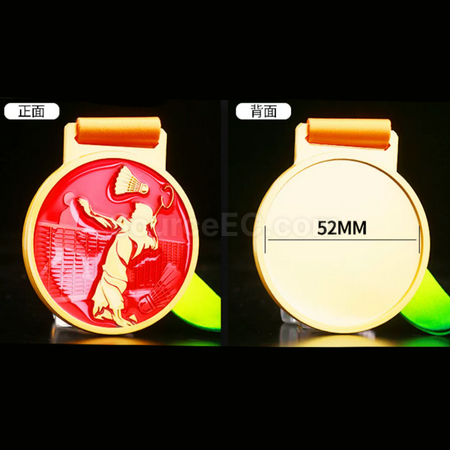 禮品訂造羽毛球金屬獎牌紀念品