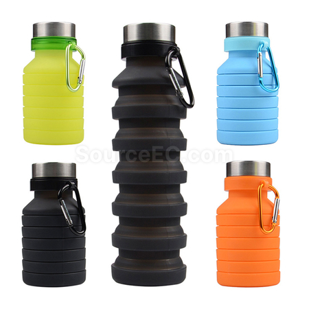 禮品訂造矽膠折疊水樽紀念品