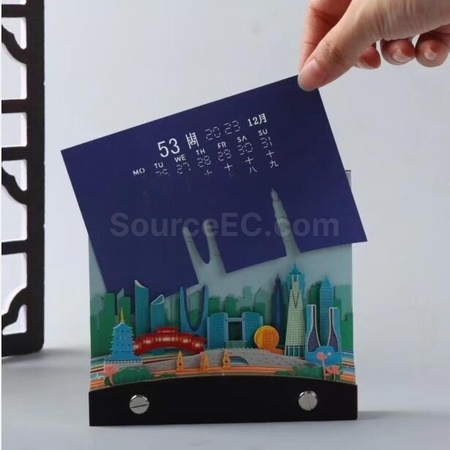 禮品訂造紙雕日曆定制紀念品