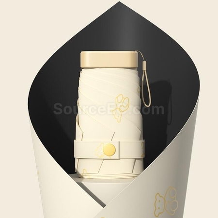 禮品訂造卡片迷你便攜扁平睛雨傘紀念品