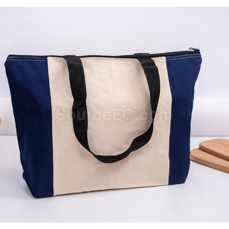 禮品訂造印花布拉鍊購物袋紀念品