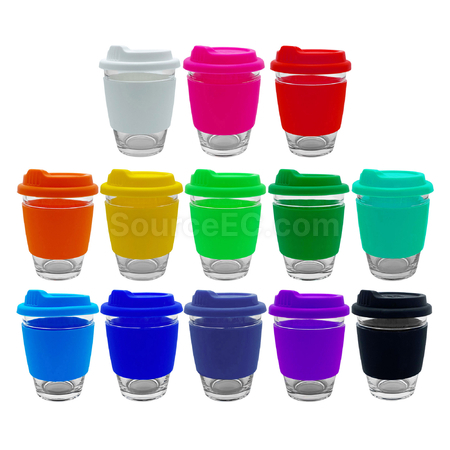 禮品訂造玻璃咖啡杯-矽膠帶紀念品