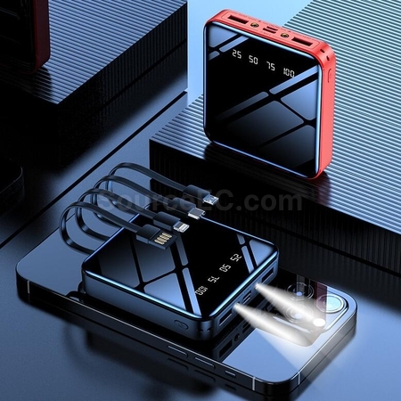 禮品訂造鏡面帶線移動電源紀念品