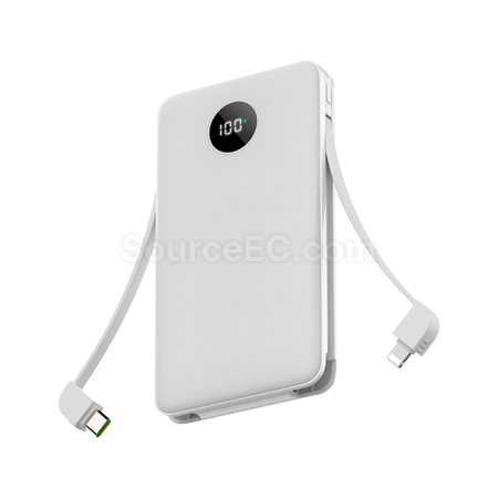 禮品訂造自帶充電線移動電源紀念品