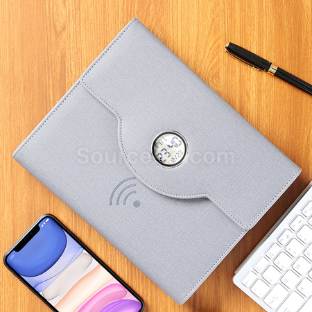 禮品訂造多功能充電時鐘筆記本紀念品